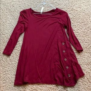 Perfect fall tunic. Red wine.